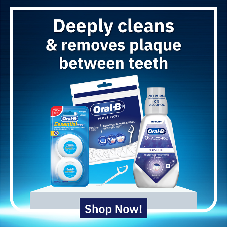  Oral B Deeply Cleans and removes plaque between teeth